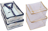 Kuber Industries Heavy 4 Piece Transparent Shirt and Saree Cover Set